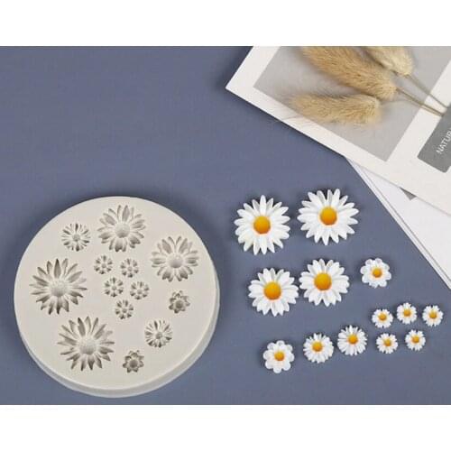 Wild Chrysanthemum Flower Silicone Sugarcraft Mold Fondant Cake Decorating Tools Candy Clay Cupcake Chocolate Baking Mold