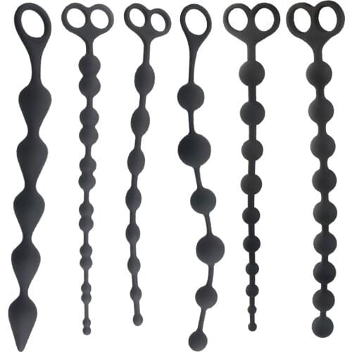 Soft Silicone Anal Plug Beads Butt Plugs Anal Sex Toys for Adults Long Anal Beads Sex Products For Man Women Products Sex Toys