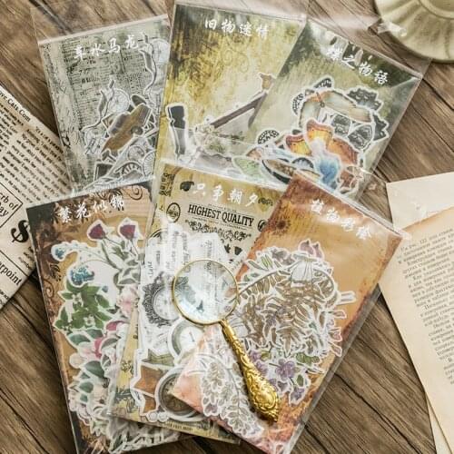 60 Pcs/lot Vintage Floral Calendar Decoration Stickers Diy Hand Craft Planner Scrapbook Label Diary Stickers