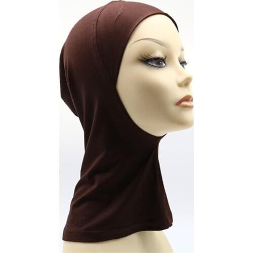 Solid Womens Muslin Hijab Jersey Head Scarf Wrap Plain Under Scarves Muslimah Turban C ap Beanie Hair Care Hat Headwear Cover