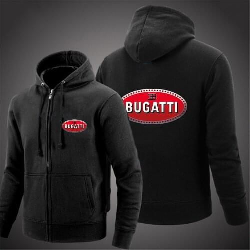 Autumn 2021 Bugatti Car Logo Punk New Hoodies Jacket Mens Unisex Casual Fleece Print zipper Coat Sweatshirts men Sweatshirts