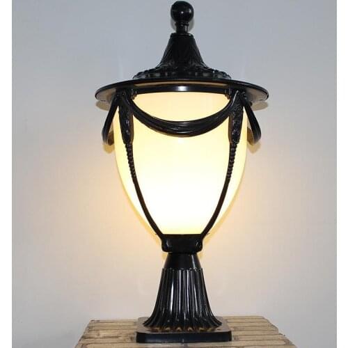 Park lawn light Aluminum Pillar Lamp for garden balcoly Courtyard Corridor Waterproof Outdoor Lighting E27 Retro Column Lights