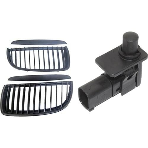 Front Kidney Grill for Bmw 05-08 Sedan Wagon E90 E91 4Dr & for Bmw E46 320I Hood Alarm System Switch Under Hood Sensor