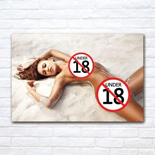 Hot Super Model on the Beach Modern Pop Art Canvas Painting Wall Pictures for Living Room Home Decor Poster No Frame