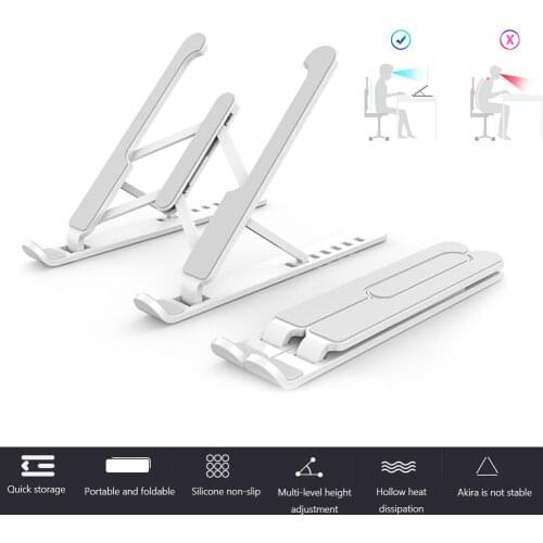 Adjustable Non-slip Laptop Stand Support Holder Base Riser 6 Gears Height Notebook Cooling Stand Portable for 11-17 inch Tablet
