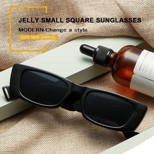 Retro Narrow Rectangle Women Sunglasses Dark Sunglasses Retro Leopard Eyeglasses Female Classic Style High Quality Sunglasses