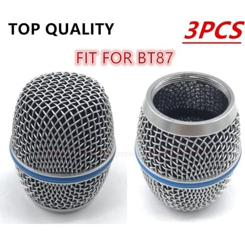 3PCS Professional Ball Head Mesh Grille Replacement Microphone Accessories for Shure BETA87 BETA87A