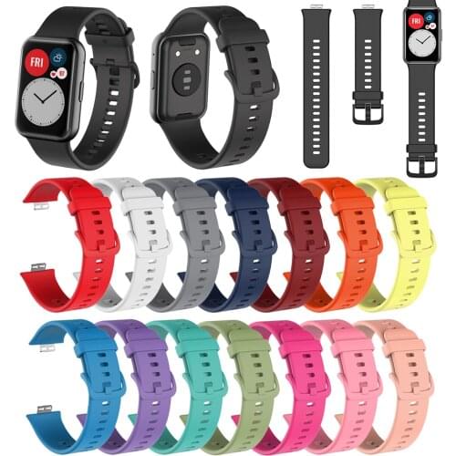 Replacement Silicone Watch Band Smart Watches Wrist Bands Strap Outdoors Sport Bracelet For Huawei Watch Fit Watch Accessories