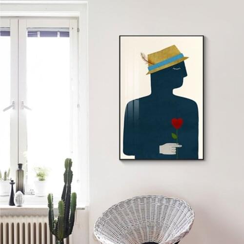 Modern Abstract Personality Figure Colorful Canvas Painting Poster HD Picture Home Bedroom Decoration Art Can Be Customized