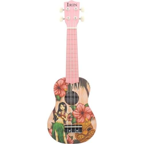 Basswood 21 inch Pink Soprano Ukulele Ukelele Guitar 4 Strings Acoustic Hawaiian Guitar Musical Instruments for girl beginner