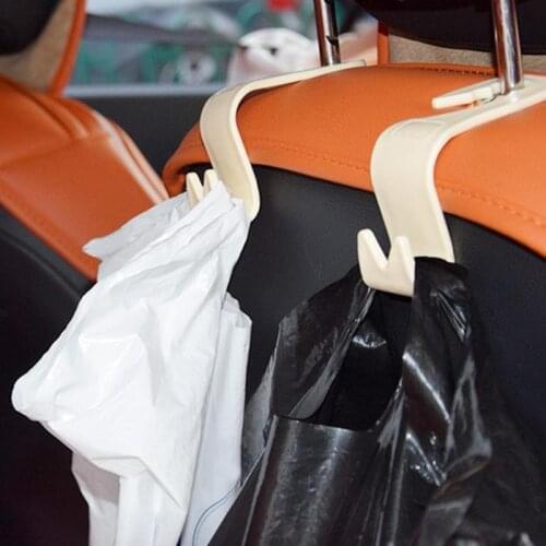 VODOOL 4pcs Car Seat Back Hooks Vehicle Concealed Headrest Hanger Hook Organizer for Handbag Bag Coat Car Storage Hanger
