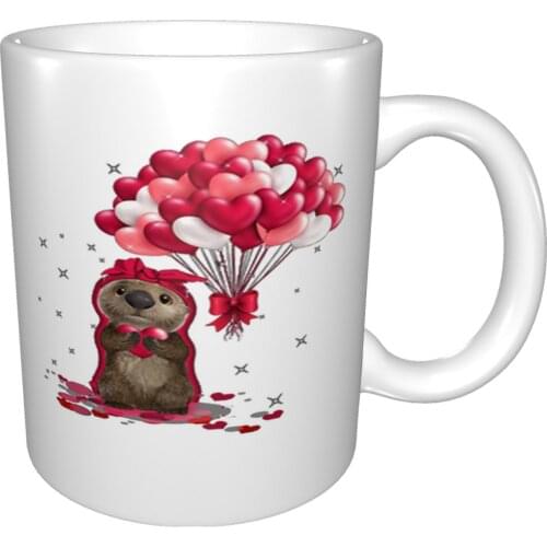 Otter Love Balloons Heart Mug Coffee Cup Coffee Mug Cup Set Mug Xxl 750 Ml Anime Cup