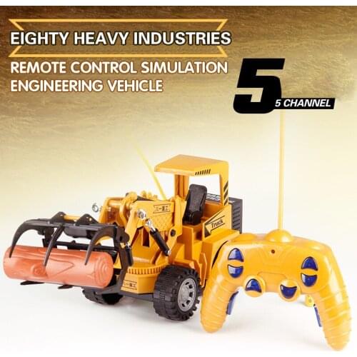 High Quality Remote Control Crane Mini RC Construction Truck Trailer Tractor 8074E Excavator Model Bulldozer Loader Engineer Car