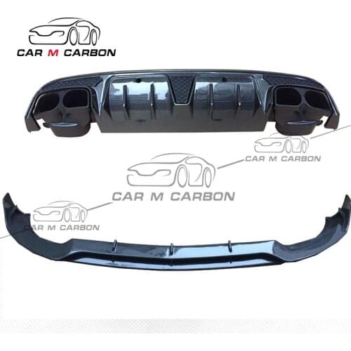 W205 C63 carbon fiber parts fit for W205 C63 C63S facelift to B650 carbon fiber front lip /rear diffuser /rear wing and muffler