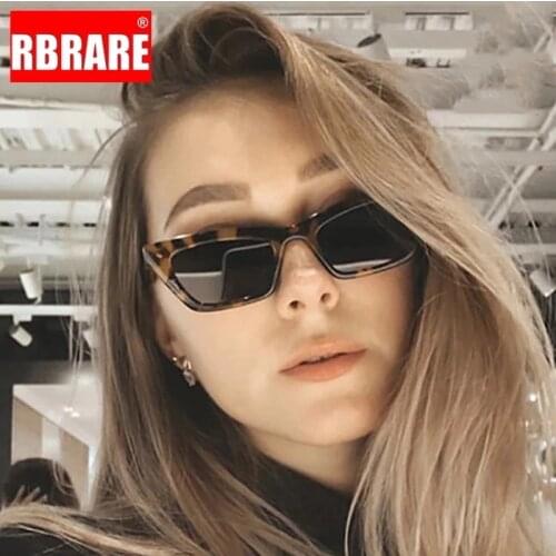 RBRARE Vintage Square Sunglasses Women 2021 Luxury Designer Small Frame Cat Eye Sun Glasses Women Shades for Women Gafas De Sol