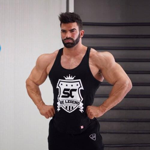 Bodybuilding trend menswear vest Cotton bodybuilding vest fashion vest sport vest for men Outdoor running exercise vest