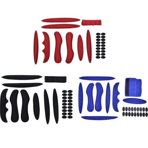 1set Cycling Helmet Pads Sealed Sponge Bicycle Electric Motorcycle Riding Helmet Velcro Lining Sponge Inner Pads Protection Pad