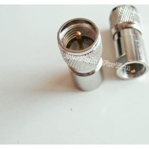 1Pcs FME-Mini-UHF Adapter FME Plug To Mini UHF MINIUHF Plug Straight Connector