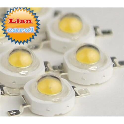120PCS 1W Warm White Aluminum Bracket 100-110LM 30MIL Chip SMD Lamp Light Daylight High Power LED