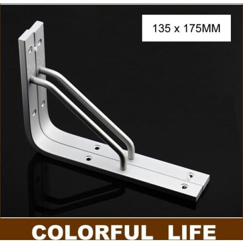 135x175mm,Aluminum Alloy Shelf bracket, marble stand, wall, shelf, bracket ,Home Hardware good Load-bearing 1 pair