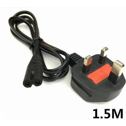 AC EU US UK plug power cord black 8-tail power cabl for computer electrical game consoles Fish tank aquarium power cable