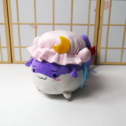 Anime TouHou Project Cosplay Plush Toys Patchouli Knowledge Pet Ball Figure Doll 36cm Filling Pillow For Gifts