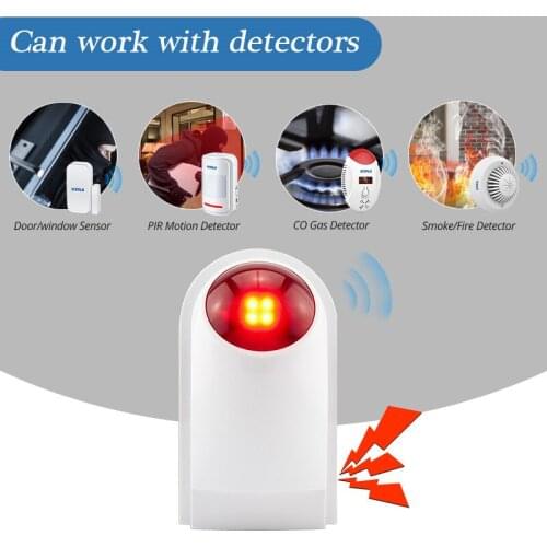 Wireless Strobe Flash Alarm Siren Alarm Outdoor Waterproof Flash Siren Sound For Wifi GSM PSTN Home Security Alarm System