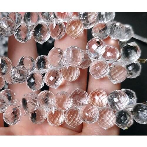 10pieces AA loose beads white topaz faceted for DIY jewelry making FPPJ wholesale beads nature
