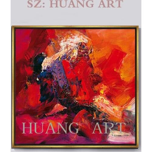 Decorative artist original design abstract red wall decoration painting hand-painted canvas panel deformation abstraction