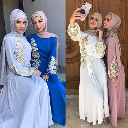 Dubai Abaya Muslim Women Maxi Dress Turkish Kaftan Islamic Jilbab Long Party Gown Cocktail Caftan Ramadan EID Robe Arab Abayas