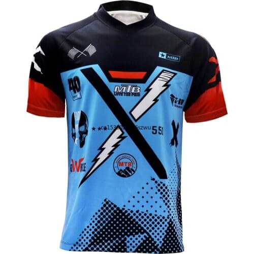 MTB jersey summer moto Jersey Mountain DH Motocross Jersey Breathable Light Quick Dry