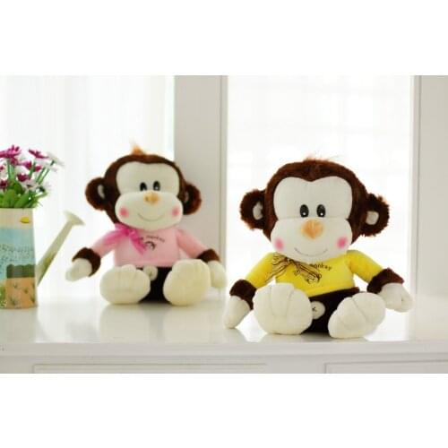 Filling toy lovely brown monkey plush toy throw pillow birthday gift w5174