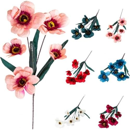 Artificial Flower Eco-friendly Bent Freely Faux Silk Flower Anti-fade Artificial Coreopsis Flower for Home