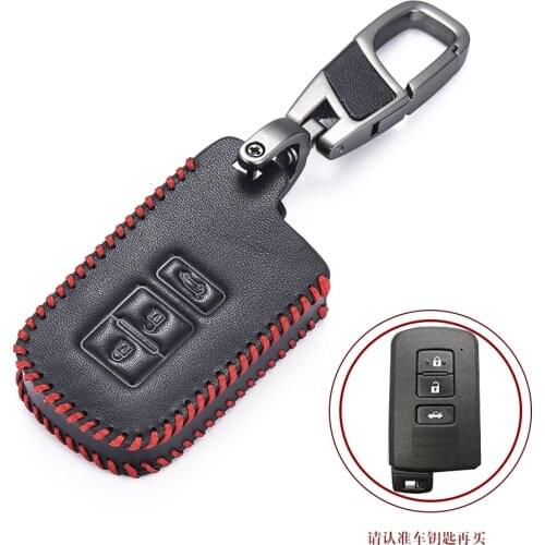 Carbon Car Key Case For Toyota Camry 2012 2.5v 2.5g 2.5s 3 Buttons Smart Remote Fob Cover Keychain Protector Bag Auto Accessory