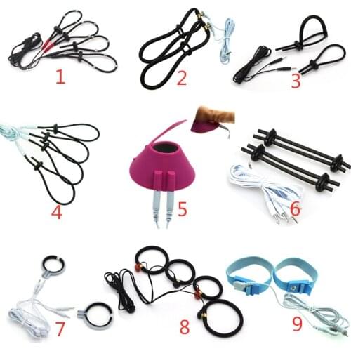 Electro Shock Penis Rings Massage Electric Penis Extender Penis Rings Cock Ring Stimulation Medical Themed Adult Sex Toy For Men