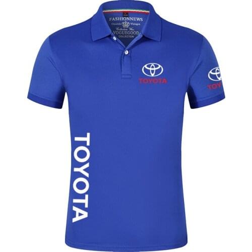 2021 Summer Mens Toyota Car Logo Polo Casual Short Sleeves Solid color Tshirt Man Unisex Tops Outdoor Customize T-shirt D