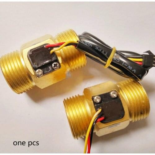 1 inch Copper Brass Hall Flow Sensor water meter measuring rate 3-50L/min G Male Thread