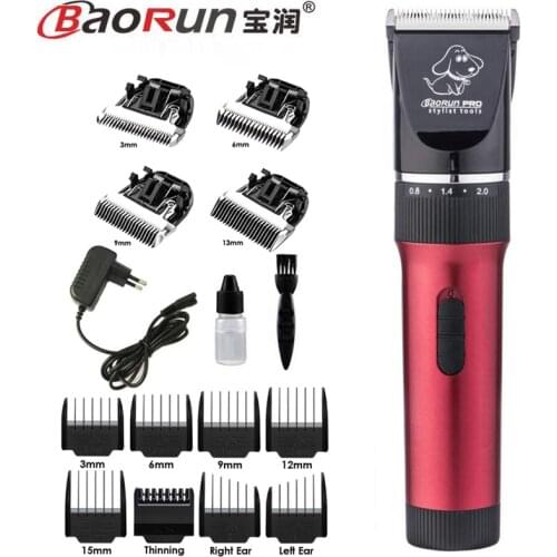 BaoRun P6 Professional Grooming Kit Rechargeable Pet Cat Dog Hair Trimmer Electrical Clipper Shaver Set Haircut Machine 110-240V