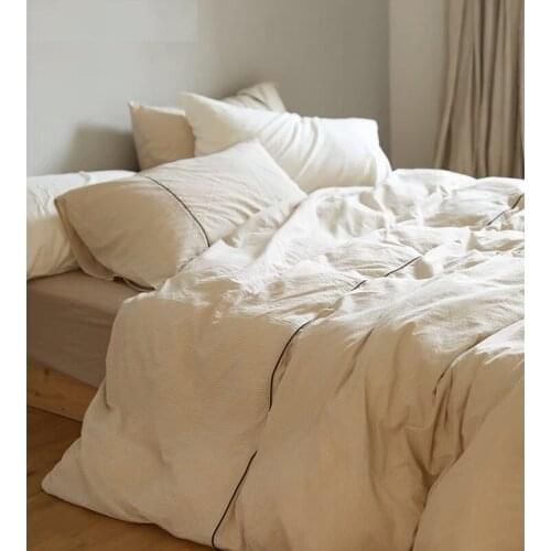 Pure Cotton Washed Cotton Spring And Summer Bed Sheet 4-piece Quilt Cover