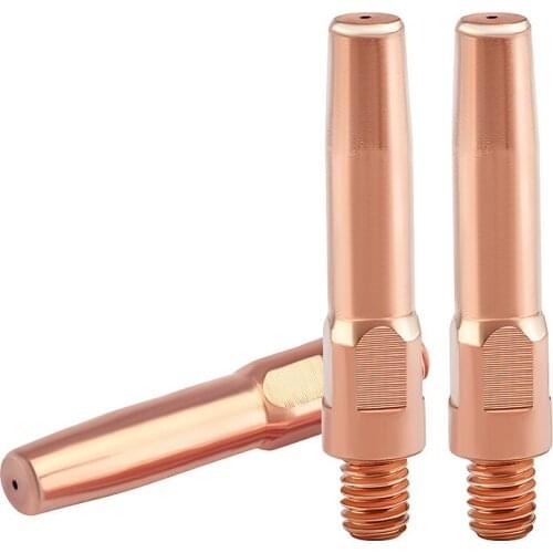 10 Pcs/Set Conductive Nozzle M6 Contact Tips Gas Nozzle MB-15AK Welding Torch Contact Contact Tip Gas Nozzle 0.8/1.0/1.2mm