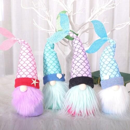 4pcs Summer Ocean Gnome Starfish Shell Tomte Nisse Scandinavian Swedish Elf Home Farmhouse Kitchen Decor