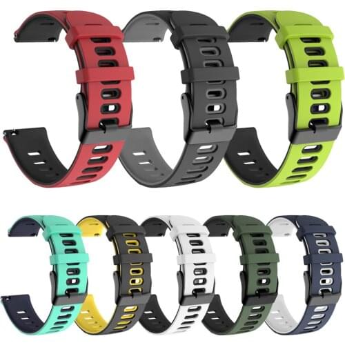Galaxy Active2 Silicone Band for Samsung Galaxy Watch 42mm / Active 2 44mm 40mm / Gear Sport S2 Classic Wrist Strap Watchband