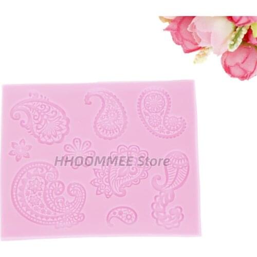 Sugar Lace Pattern Decorate Silicone Mold Retro Bake DIY Relief Liquid State Cake Bake Mold
