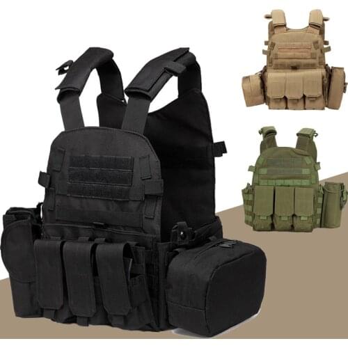 Tactical Vest Military Combat Body Armor Mens Army Hunting Vest Plate Carrier Airsoft 094K Pouch Combat Gear Outdoor CS Training