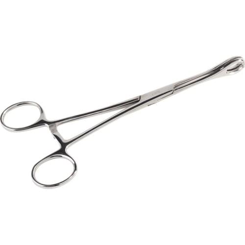 Tattoo Plier Clamp Forcep Septum Ear Tongue Nose Lip Stainless Steel Silver Piercing Tool