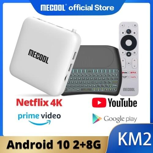 Netflixs 4K Mecool KM2 Android TV Box Amlogic S905X2 2GB DDR4 USB3.0 Ethernet WiFi Prime Video HDR 10 Widevine L1 xxx TVBOX