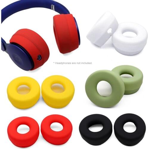 Earbuds Ear Pads Cover for Beats Solo Pro Solo 4 Noise Cancelling Headphone Silicone Protective Sleeve EarPads Accessories