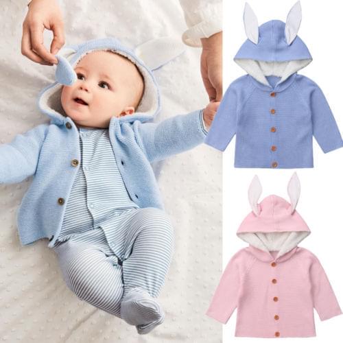 2018 Cute Newborn Toddler Kids Baby Girls Boy Clothes Knitted Sweater Coat Outerwear Size 0-24M