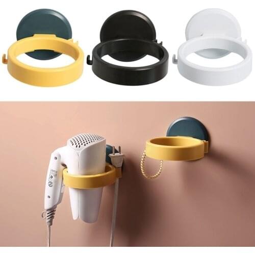 High Quality Wall-mounted Hair Dryer Holder ABS Bathroom Shelf Storage Hairdryer Holder Rack Organizer For Hairdryer