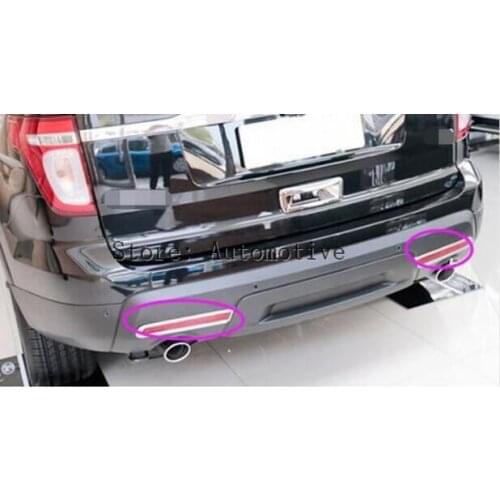 2pcs rear fog light taillight cover case trim For ford Explore 2011 2012 2013 2014